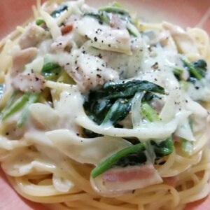 生クリーム不要！牛乳で作るクリームパスタ